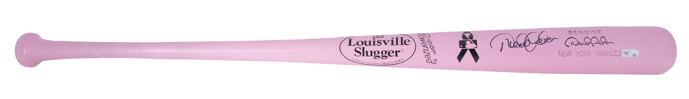 2008 Derek Jeter Signed Pink Louisville Slugger "Cure For Cancer" Bat (MLB Authenticated)